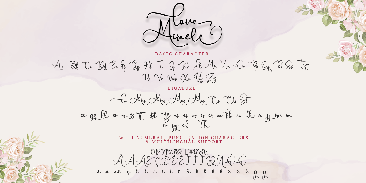 Example font Love Miracle #4